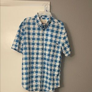 RSVLTS Ratatouille Blue and White Patterned Casual Shirt